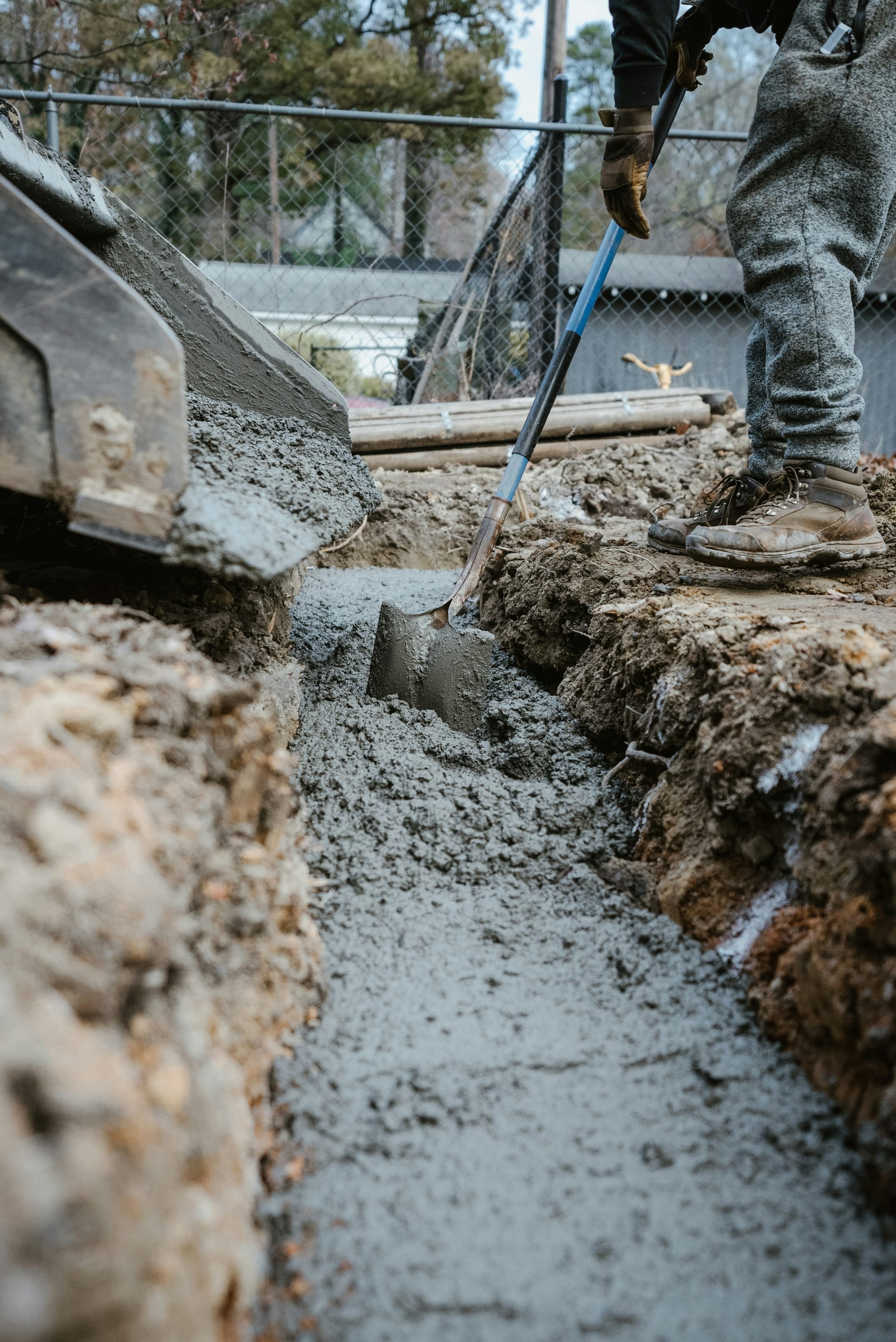 Professional concrete construction work